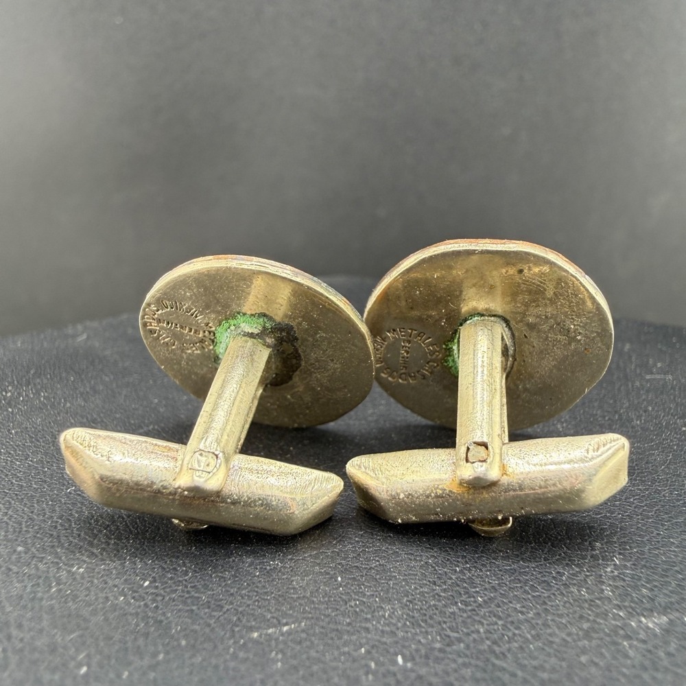 Vintage Signed Cufflinks Silver Tone Casados Mexico Bertha - Picture 3 of 7